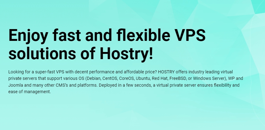 Hostry黑色星期五优惠促销 VPS可享40%折扣