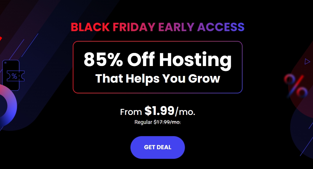 SiteGround黑五活动 全场享85折优惠 虚拟主机低至$1.99/月