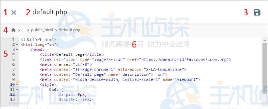 “文件编辑器”部分和按钮