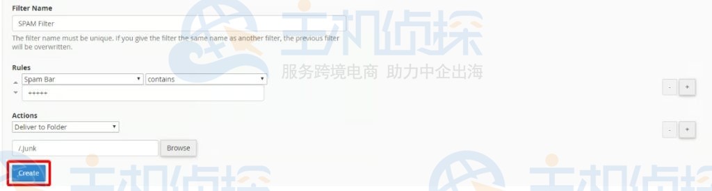 激活垃圾邮件过滤器