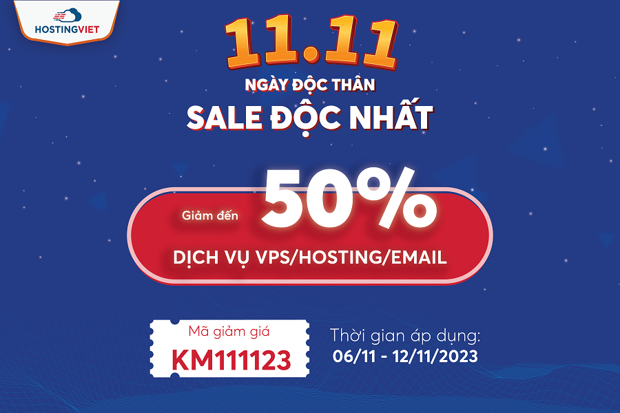 HostingViet双十一活动 越南VPS年付6折优惠 续费1年送3个月