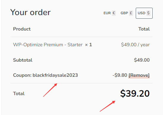 WP Optimize插件黑五活动 全场八折最低只需$39.20/年