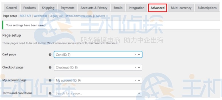 WooCommerce 页面设置