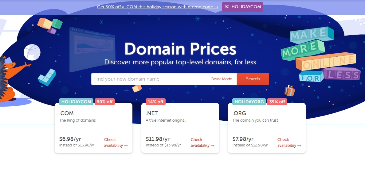 Namecheap域名特惠