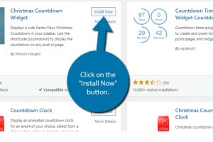 安装WordPress的圣诞倒计时小工具