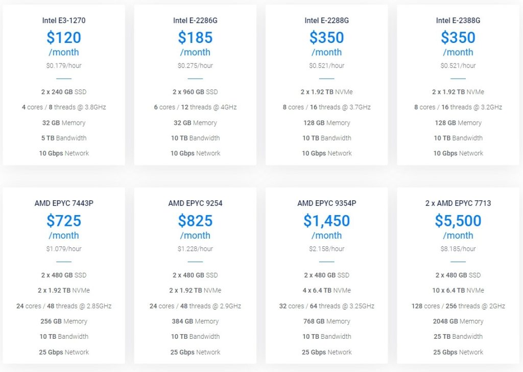 Vultr裸机服务器