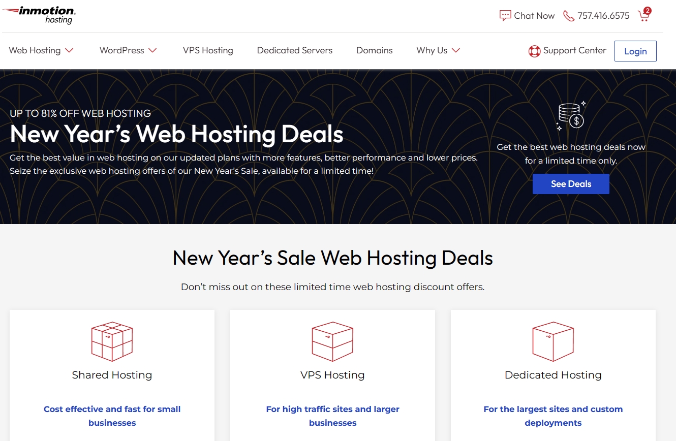 InMotionHosting新年优惠