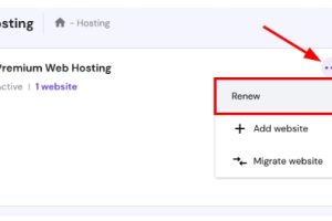 在“主机”部分续订