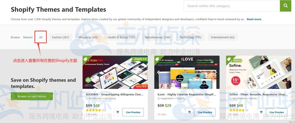 Themeforest在售Shopify主题