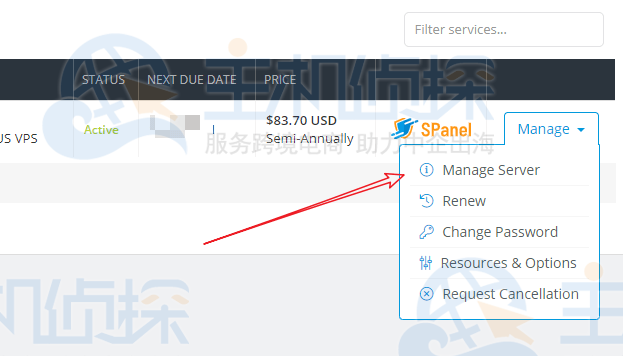管理服务器详情