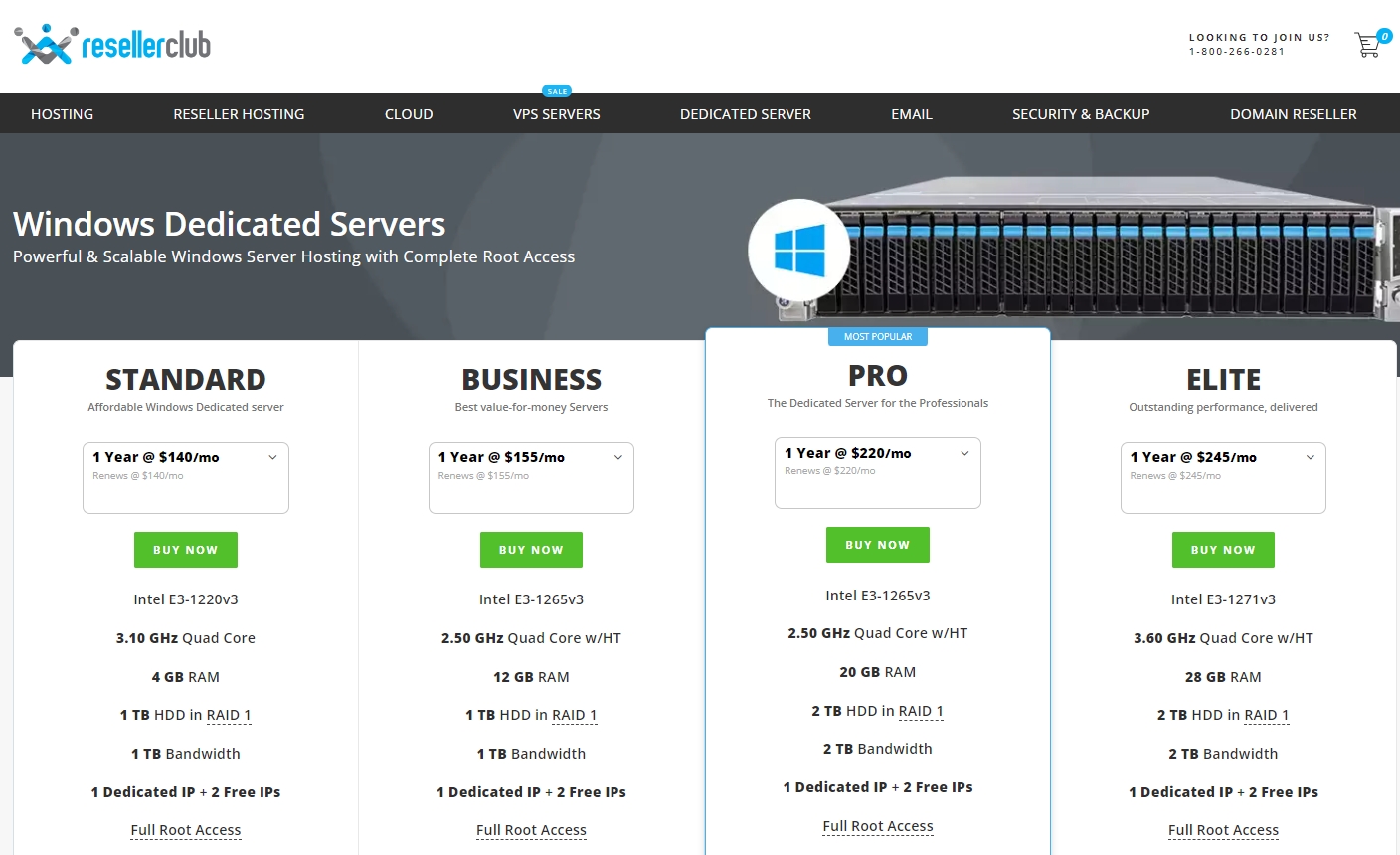 ResellerClub Windows服务器