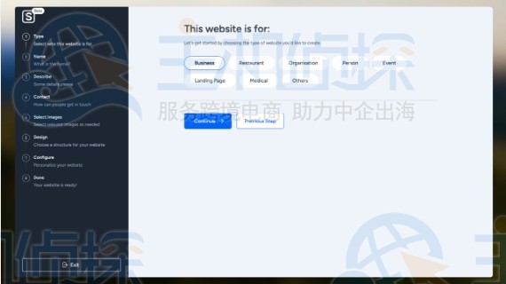 创建的网站类型