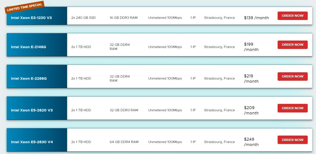 RackNerd欧洲专用服务器方案