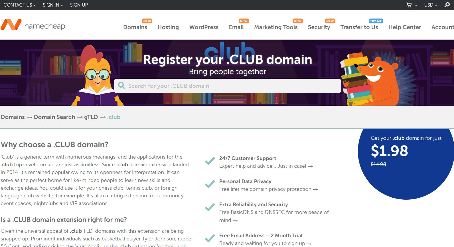 Namecheap域名注册