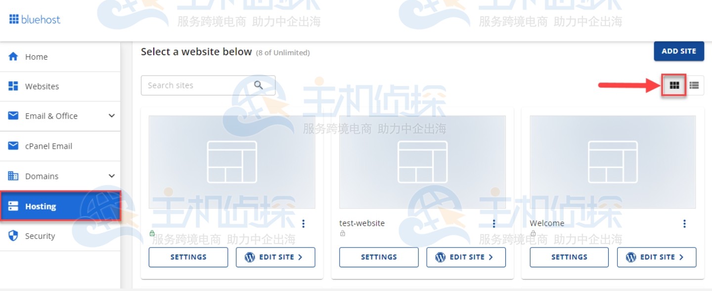 网站构建器堆叠视图图标