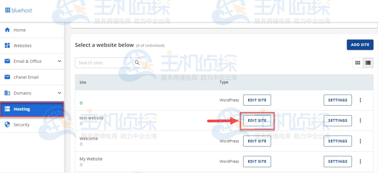 网站构建器堆叠视图编辑网站