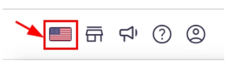 hPanel上的语言选择器图标