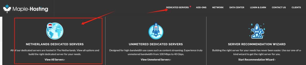 荷兰专用服务器方案页面