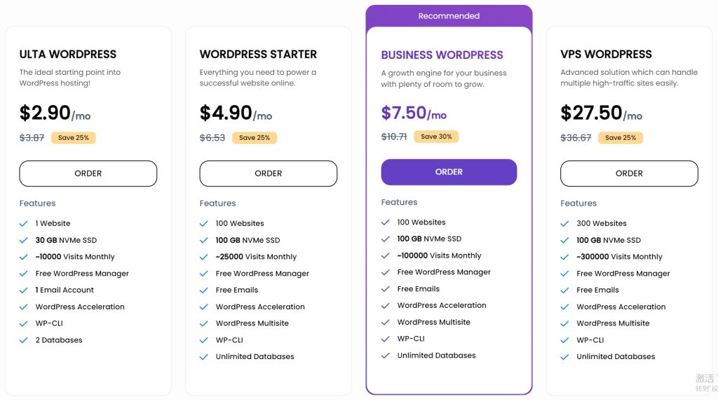 UltaHost WordPress主机方案