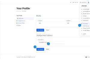 更改“你的个人资料”中的电子邮件