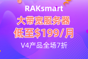 RAKsmart大带宽服务器优惠
