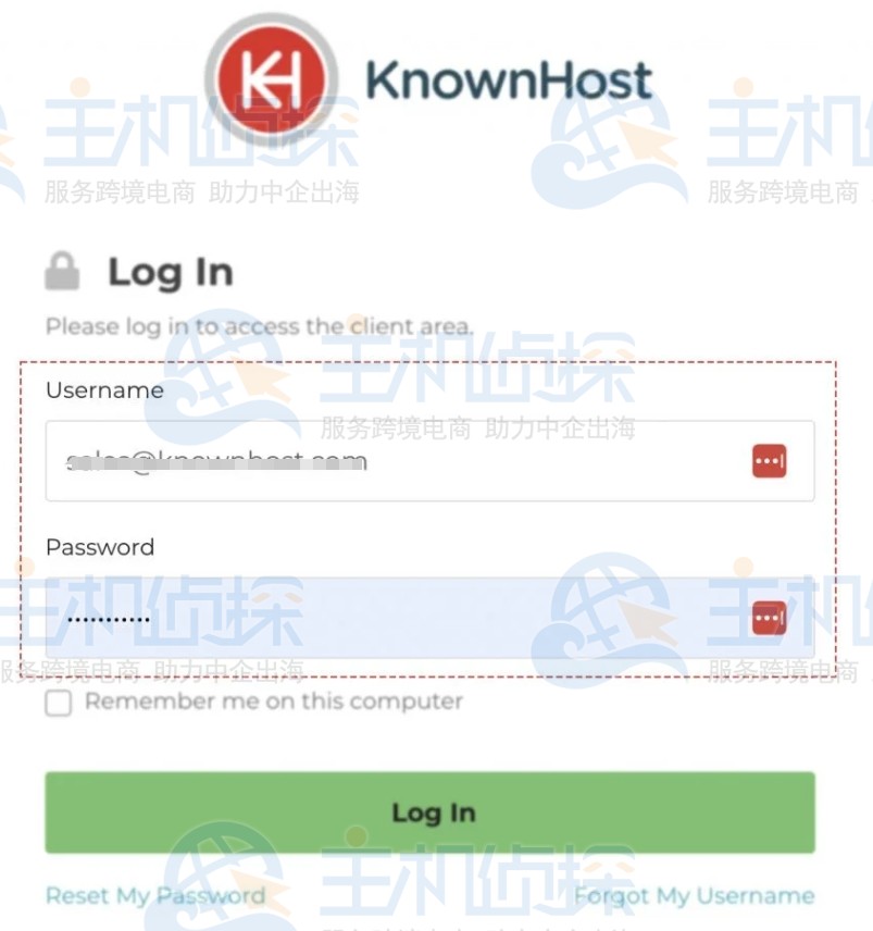登录KnownHost账户