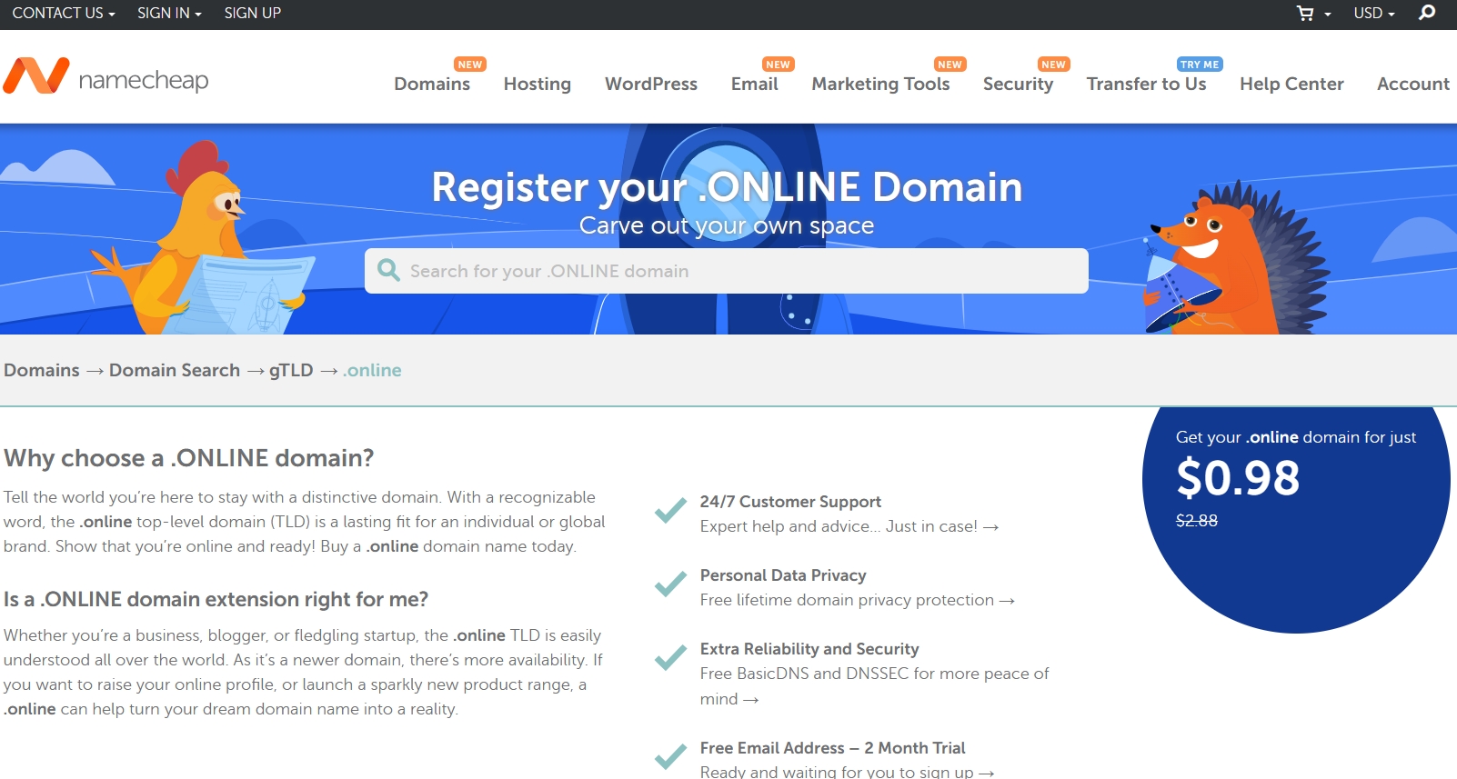 Namecheap域名优惠
