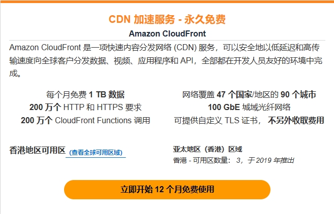 亚马逊CDN服务