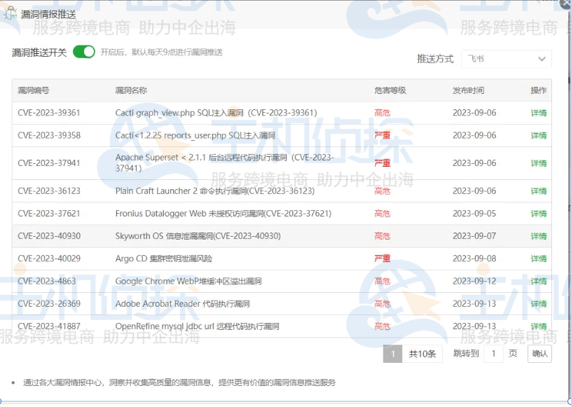 宝塔面板漏洞情报推送安全插件