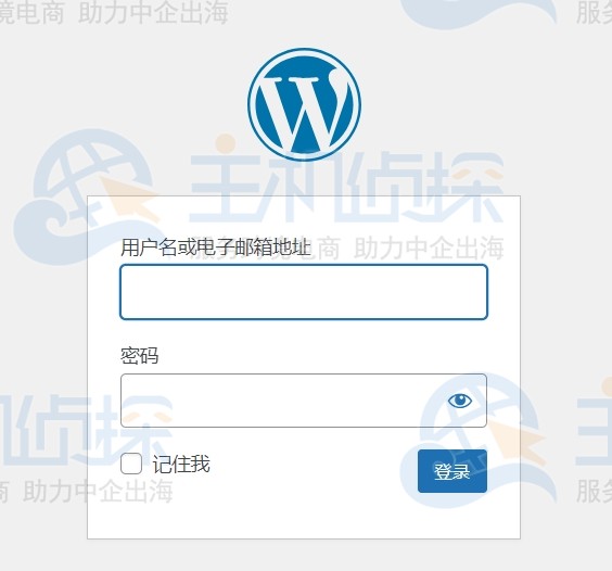 登录WordPress后台