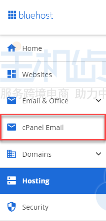 cPanel 电子邮件选项卡