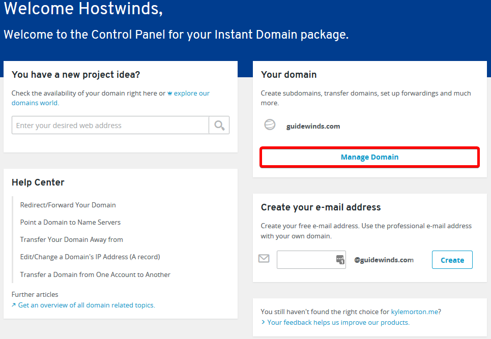 在IONOS上设置名称服务器