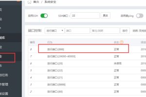 检查宝塔面板里面的888端口