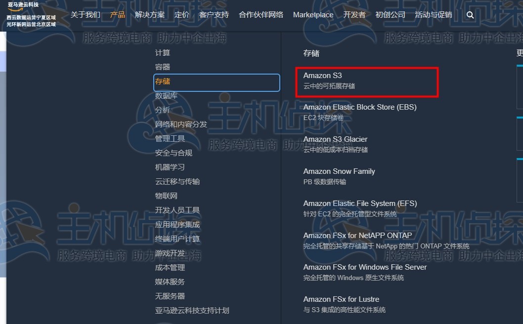 亚马逊Amazon S3存储桶