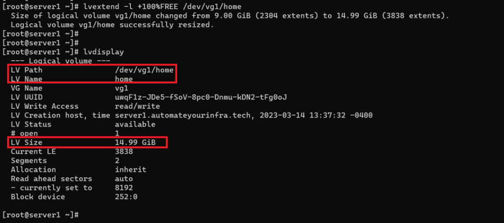 海外服务器扩展LVM分区