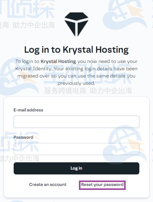 登录Krystal账户后台