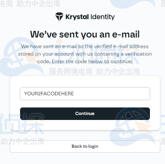 登录Krystal账户后台