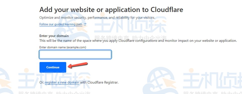 在CloudFlare中添加域名