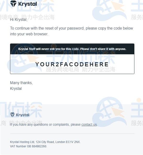 登录Krystal账户后台