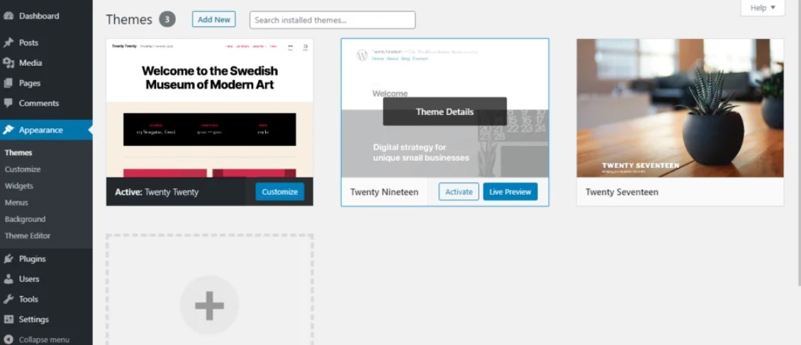 安装WordPress主题