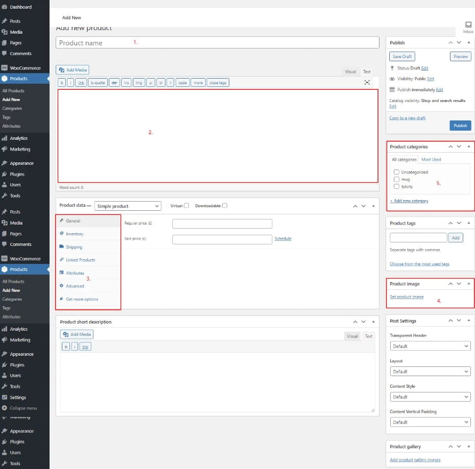 添加页面和产品