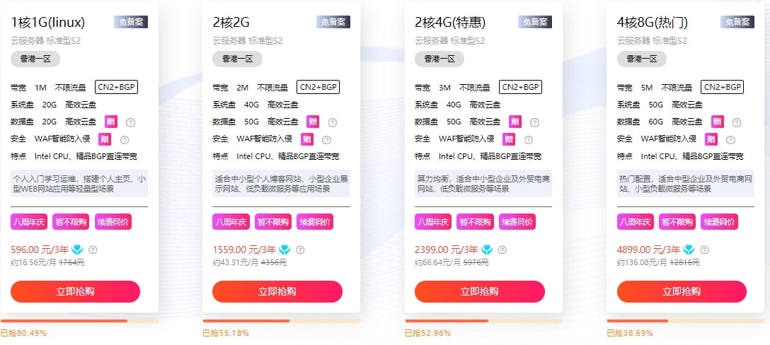 硅云香港云服务器低价热销