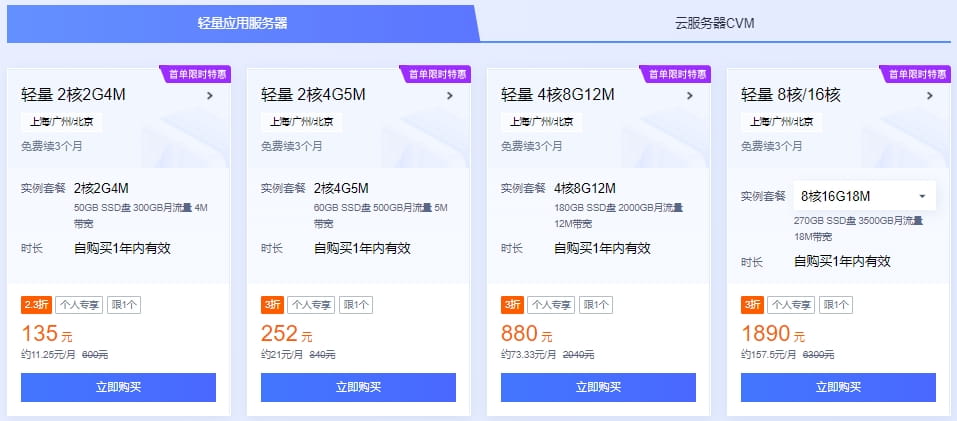 腾讯云八月特惠