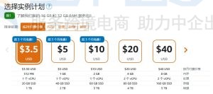 选择VPS实例计划