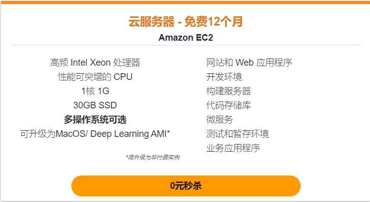 Amazon云服务器（EC2）方案