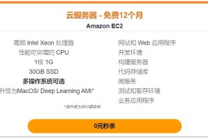 amazon免费服务器方案