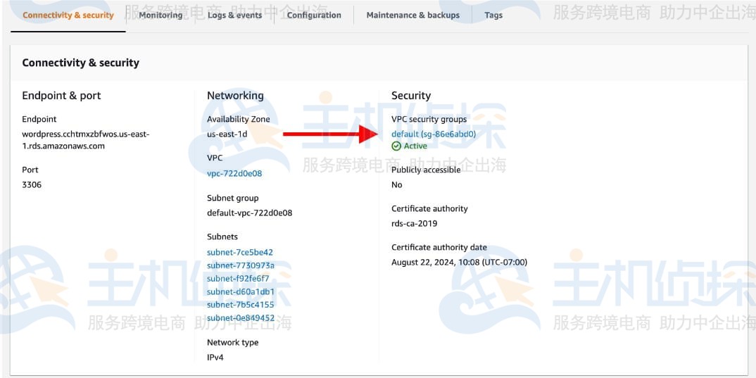 配置Amazon RDS数据库