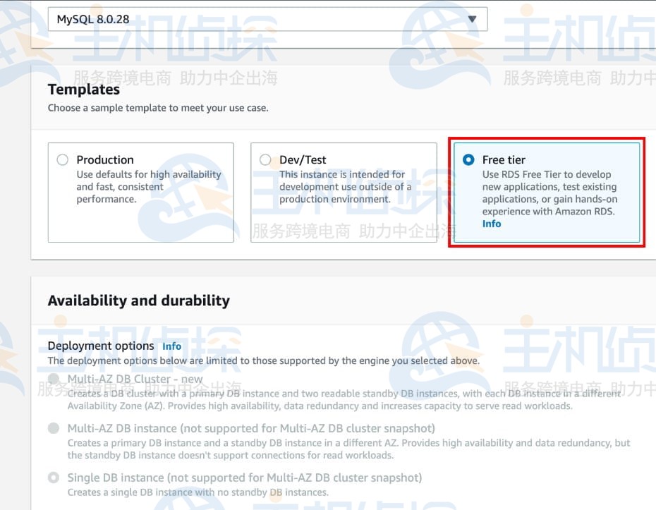 Amazon RDS创建MySQL数据库
