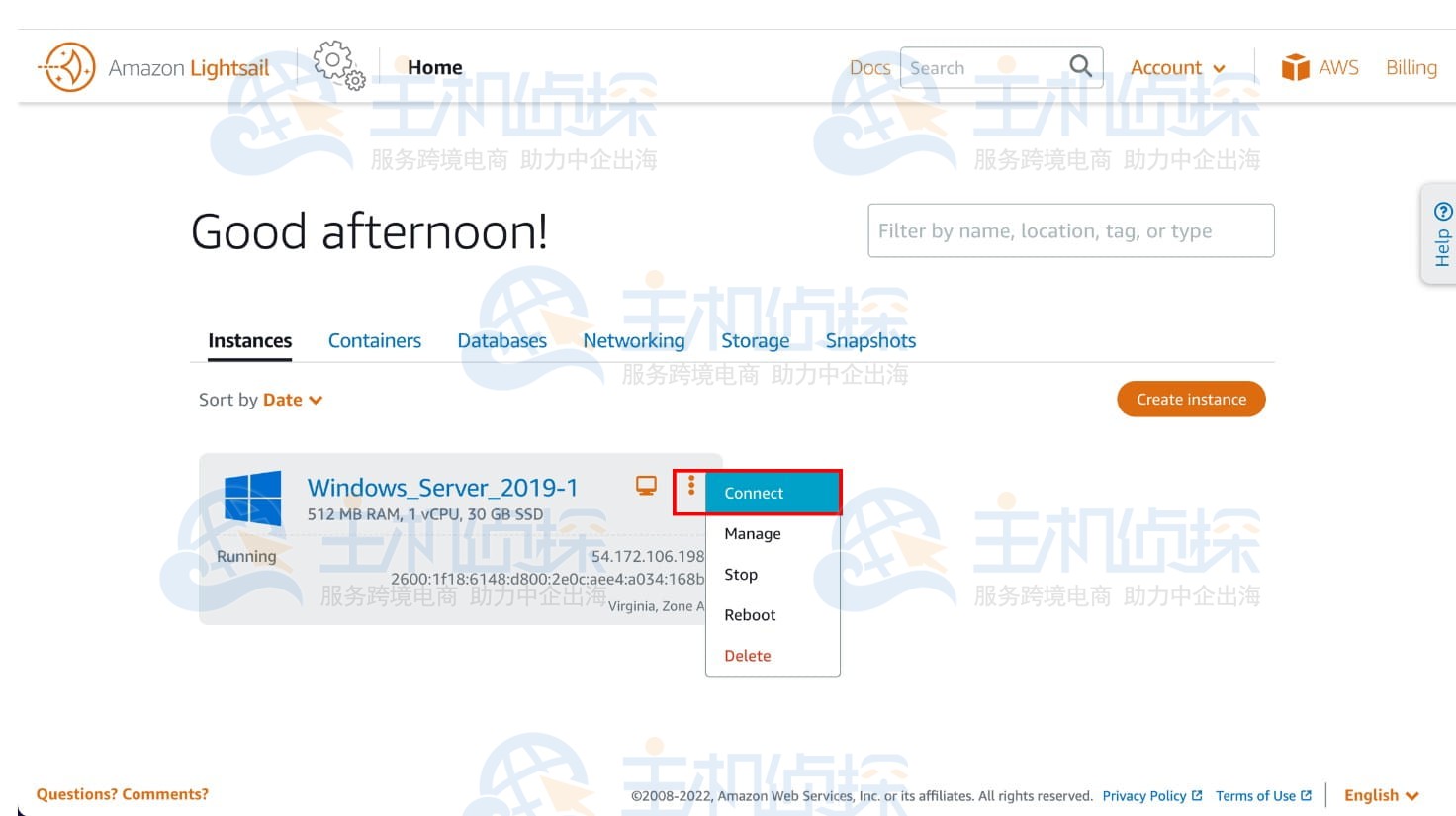 使用基于浏览器的RDP客户端连接实例