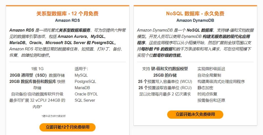 亚马逊AWS云平台云数据库